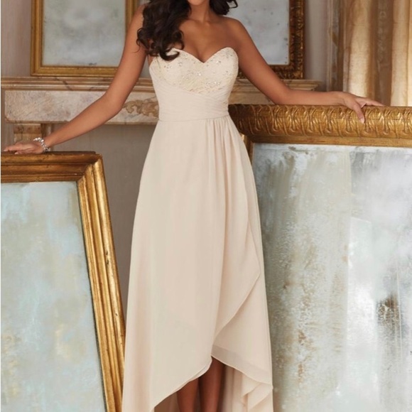 Mori  Lee strapless beaded dress size 10 - Picture 4 of 6